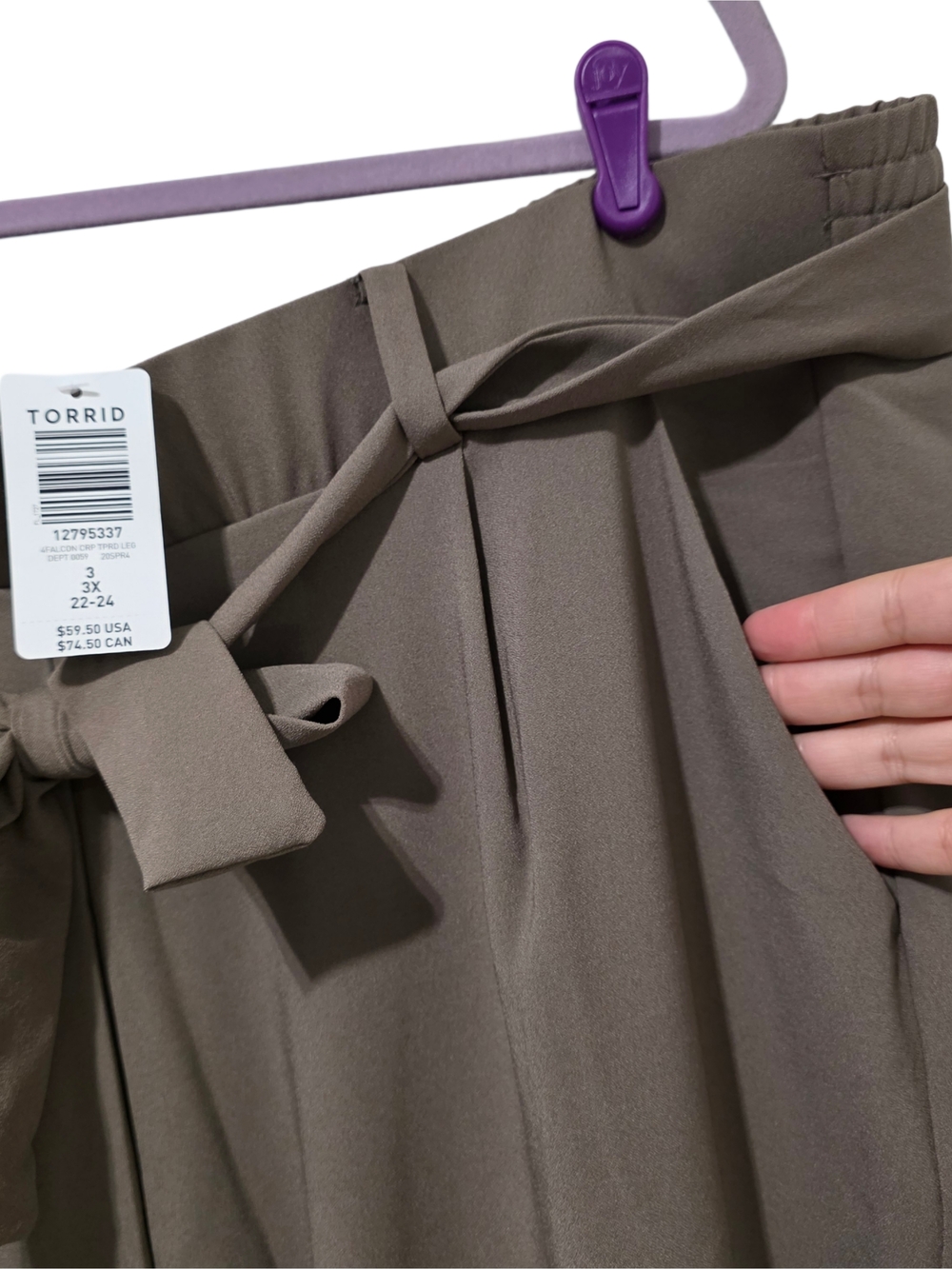 Torrid Pull-On High-Rise Crepe Pant NWT - Picture 4 of 6